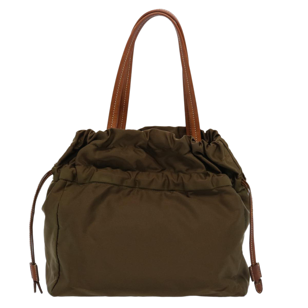 PRADA Shoulder Bag Nylon Khaki Auth bs10307 - Picture 2 of 16